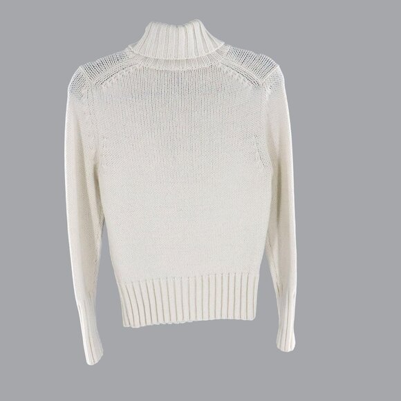 The Limited Wool Sweater Womens M White Grannycore Boho Hippie Transitional Work - Picture 3 of 14